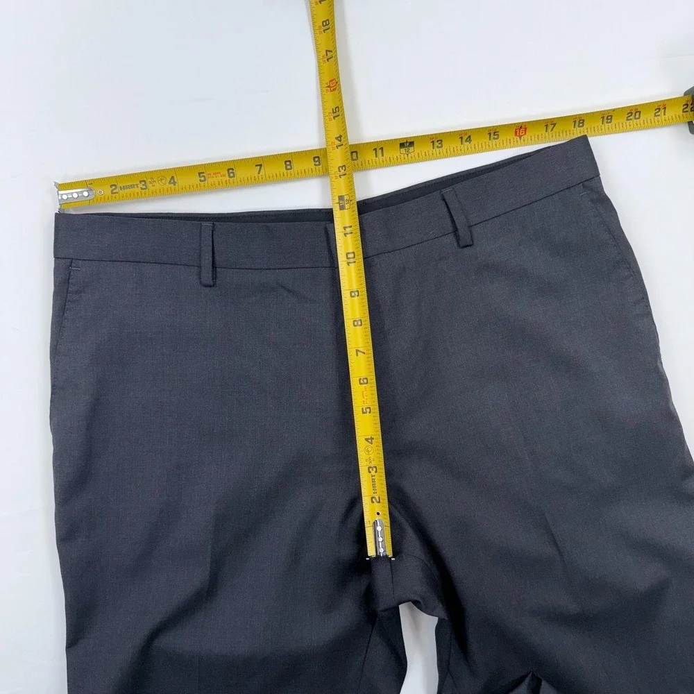 Hugo Boss 100%‎ Virgin Wool Dress Pants Mens 36x30 Trousers Gray Suit Slacks